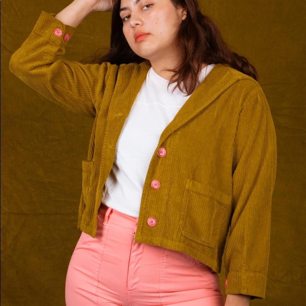Big Bud Press Sailor Jacket Olive Corduroy Small - Picture 3 of 7